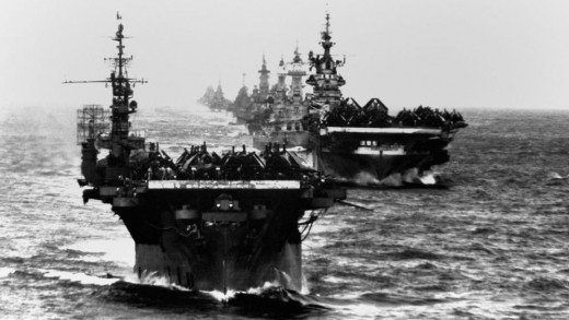 American carriers at sea
