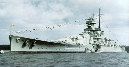 The German battleship Scharnhorst. 