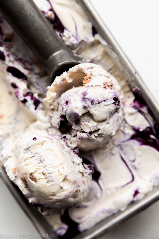 No-Churn Vanilla Blackberry Swirl Ice Cream