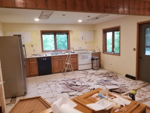 Kitchen torn apart