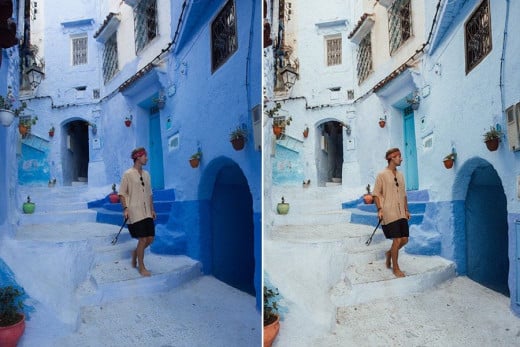 A couple's before-and-after photos expose the reality behind their 'perfect' travel pictures on Instagram