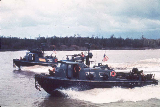 US river boats in Vietnam