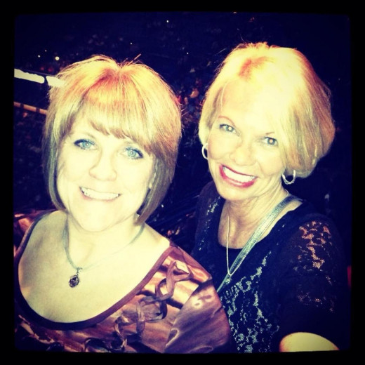 My partner in crime at the Bon Jovi concert, about 2013.
