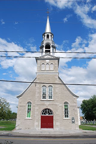 Exterior of the church of Saint-Joachim (Capitale-Nationale, province of Quebec), completed in 1779.