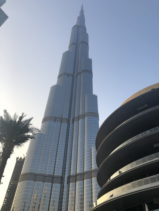 Burj Khalifa and the edge of the mall.
