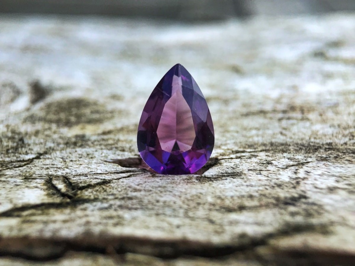 Amethyst can be cut into beautiful faceted shapes for use in jewelry