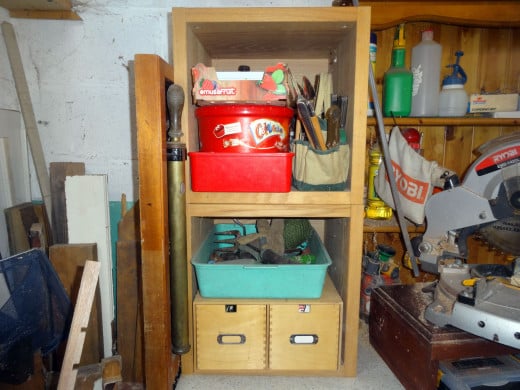 Couple of Ikea stack furniture cubes, and associated two-drawer unit, surplus to my friends requirements, when he moved; now used for storage in my workshop.