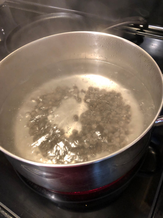Beginning of the boiling process
