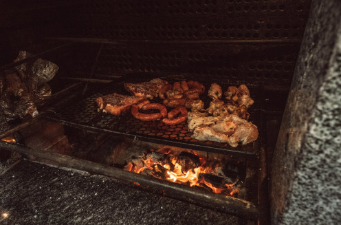 Smoke houses of today produce tasty meat items such as ribs, steaks, and sausages.