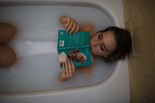 Soaking in a warm bath can help relax muscles and relieve stomach cramping. 