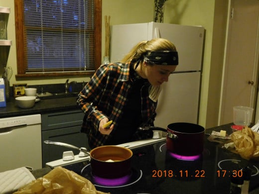 Cooking a two person Thanksgiving Dinner inside an AirBnb in Louisville.