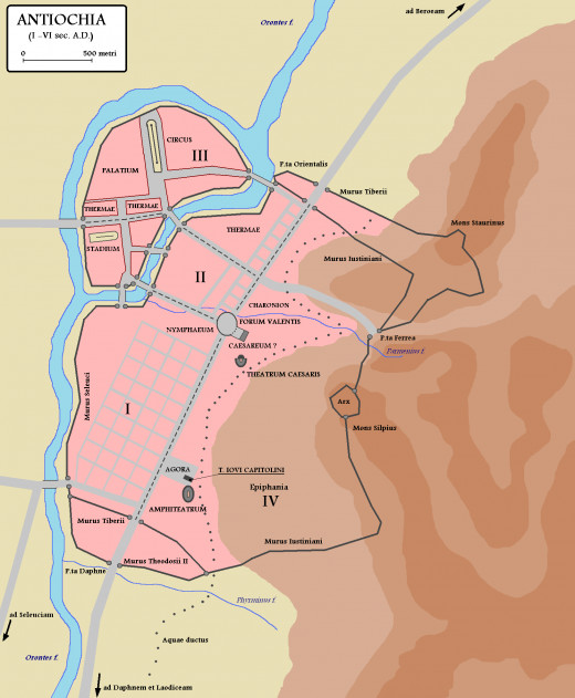 Map of Antiochia - Capital of Roman Palestine