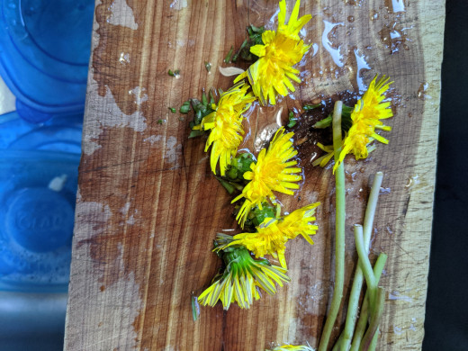 Cut flowers off stems