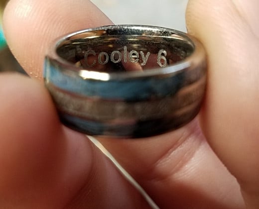 My engagement ring/wedding band.