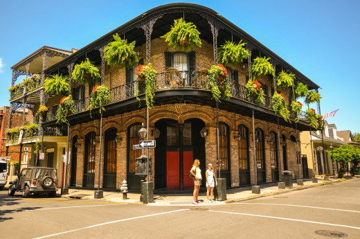 A typical building in the French Quarter