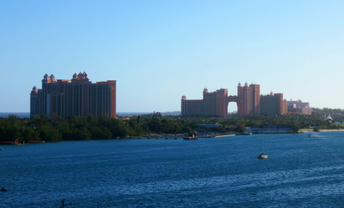 View of the Atlantis Resort from the ship
