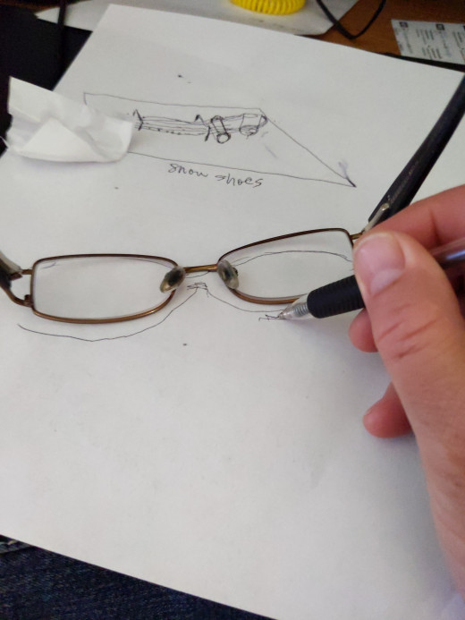 Trace around current glasses