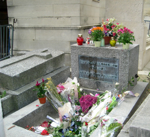 Jim Morrison's Grave at the Père Lachaise Cemetery