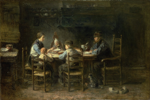 Peasant Family at the Table - Jozef Israels 1882