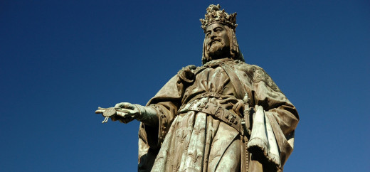 A statue to Charles IV, the first Bohemian - the then name for the kingdom composing Czechia - king to become Holy Roman Emperor. There is plenty of focus on politics but much less for the rest of society.