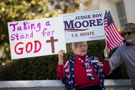 An evangelical voter continues to show support for Roy Moore simply for claiming Christian values, despite the charges of pedophilia, rape, and embezzlement he was investigated for while running for Senate.