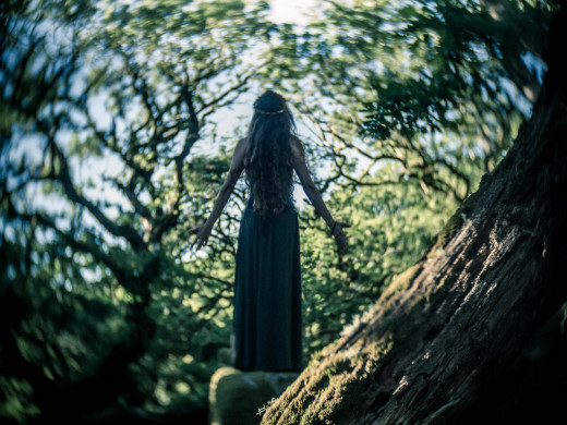Fae - Shot in Wistmans Wood on Dartmoor. The distortion of the lens only adds to the magical feel of the image