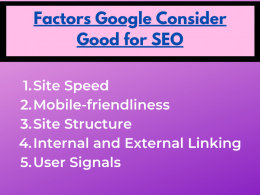 UX factors important to Google