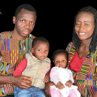 Dr. and Dr. (Mrs) Adaramoye and children representing early marriage