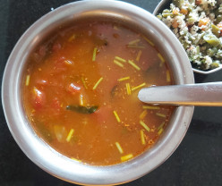 Simple Tomato and Onion Sambar for Rice and Dosa