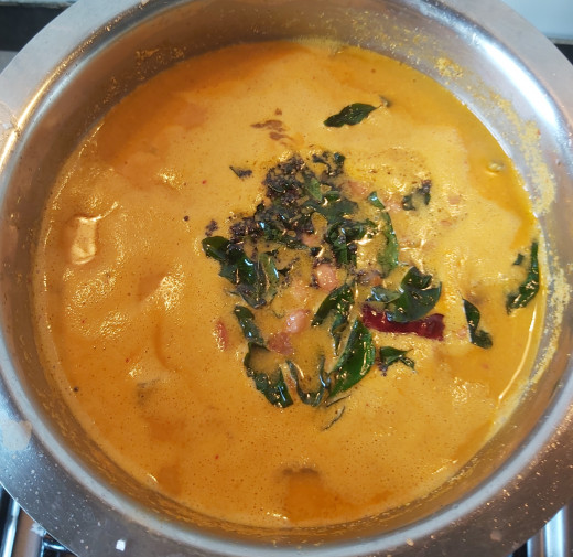 Add this seasoning to sambar.