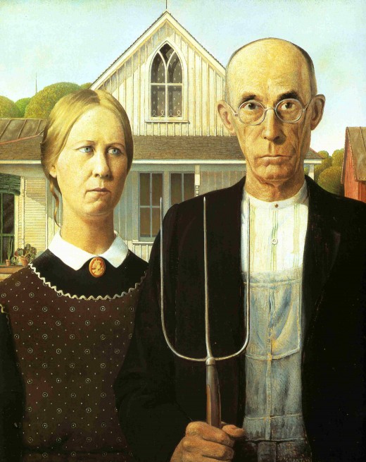 "AMERICAN GOTHIC" BY GRANT WOOD 1930