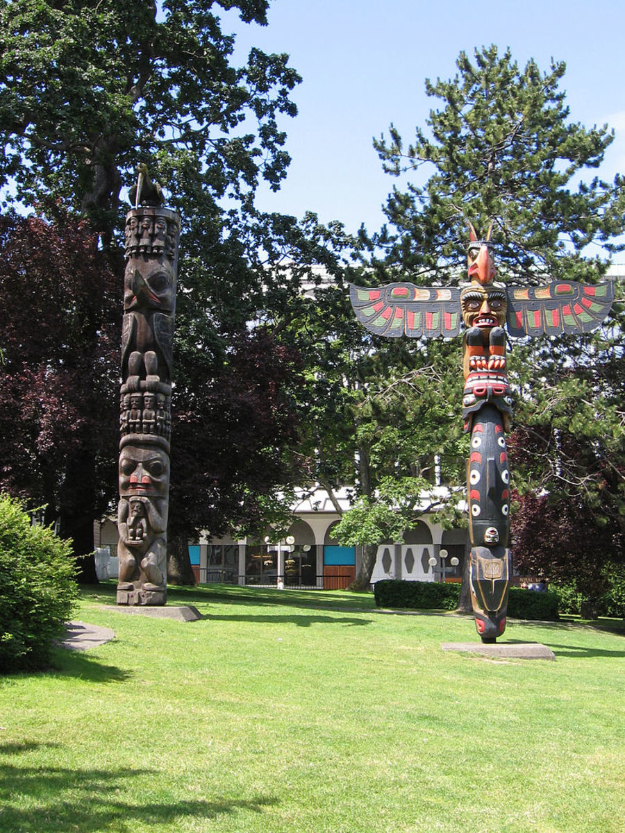 Gitxsan Totem Thunderbird Park, Victoria, British Columbia