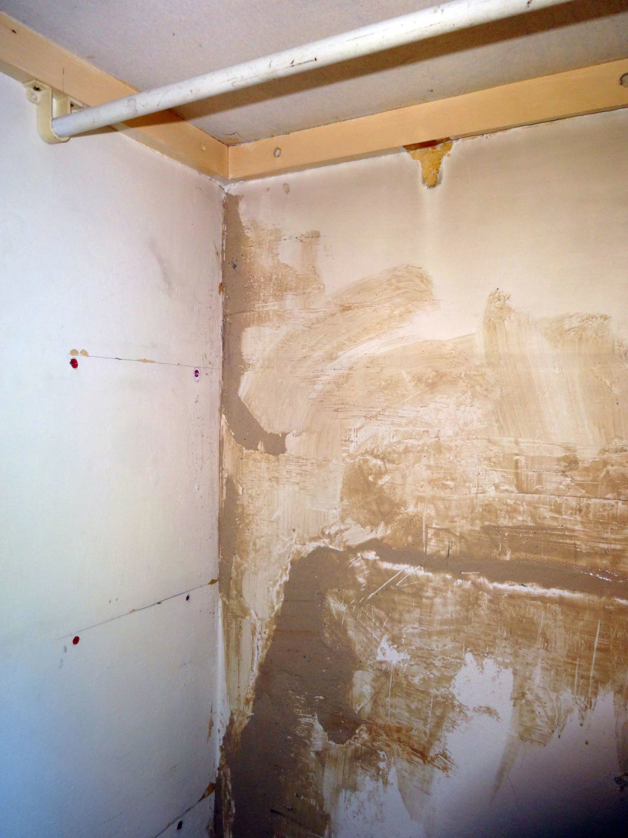 Repairs made to the plaster.