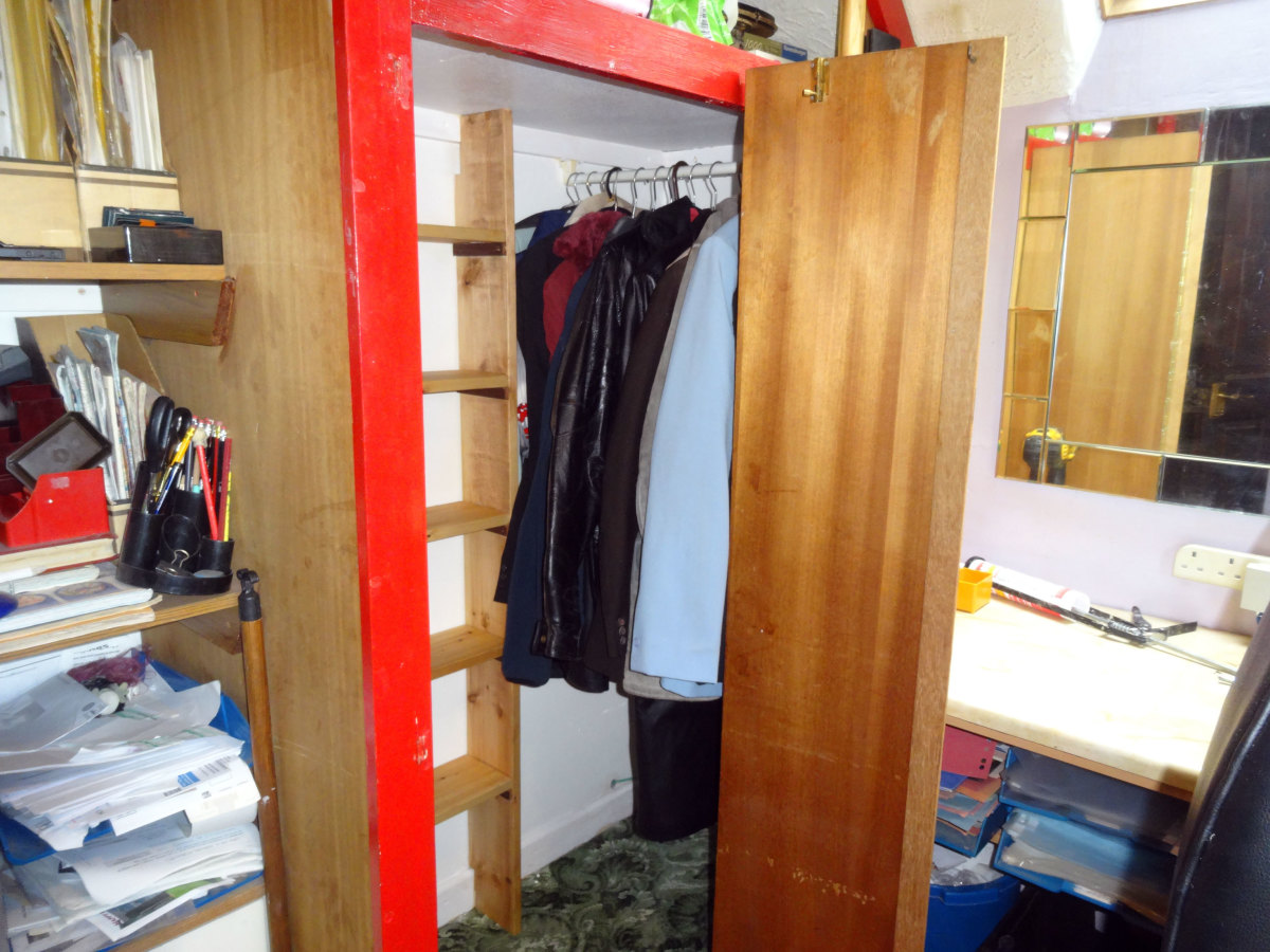 Major alterations done, and clothes re-hung in the wardrobe.
