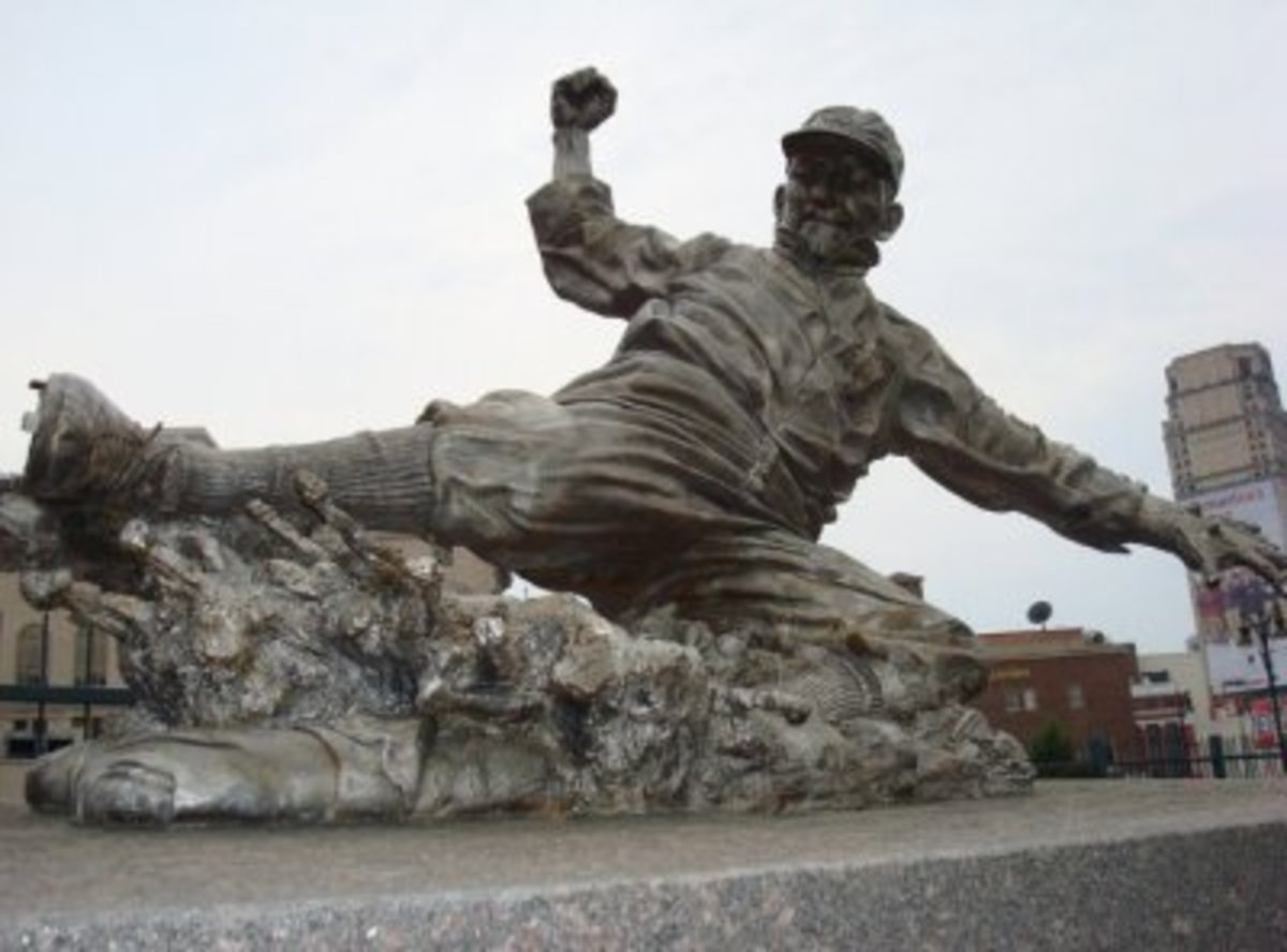 Statue of Cobb outside of Comerica Park, Detroit.