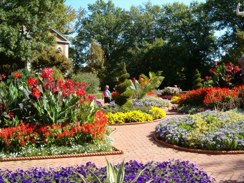 Photo Taken of the Doris Waters Harris Lichtenstein Victorian Garden, at Missouri Botanical Garden in St. Louis, Missouri