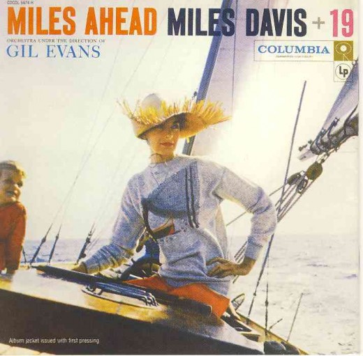 The original cover of Miles Ahead which Miles objected to as "irrelevant"