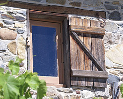 The old window shutters. The old window shutters.