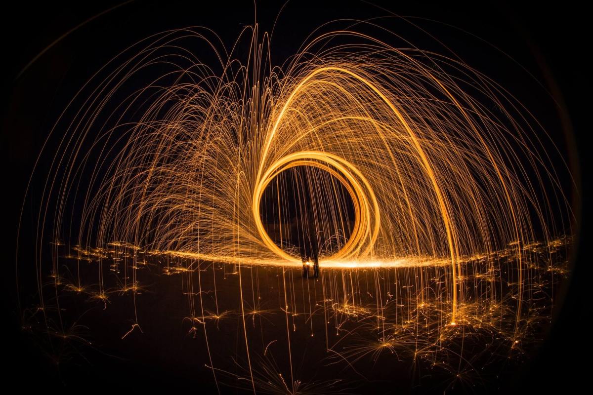 created with steelwool