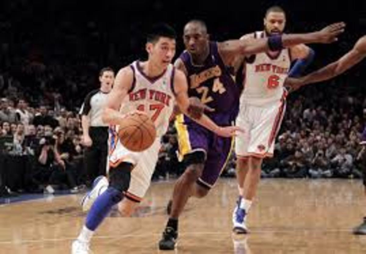 On February 10, 2012 Jeremy Lin dropped 38 points as the Knicks beat Kobe's Lakers 92-85. 