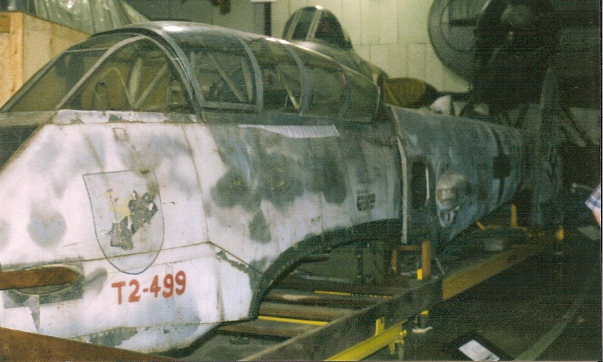 An Me-410 at the Paul E. Garber Facility, May 2000.  this aircraft was brought over on the HMS Reaper.