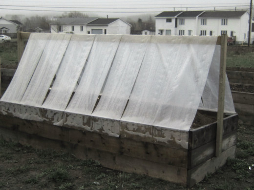 Covered raised bed