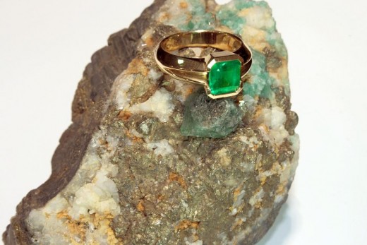 An emerald engagement ring (click to enlarge)