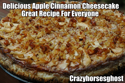 This Apple Cinnamon Cheese Cake is oh so delicious. And so easy to make. You will need a 9 inch spring-form pan to make this cheese cake. 