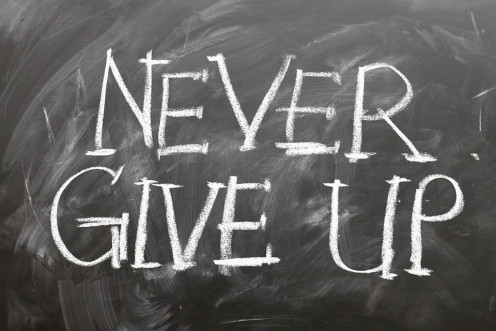 Never give up writing