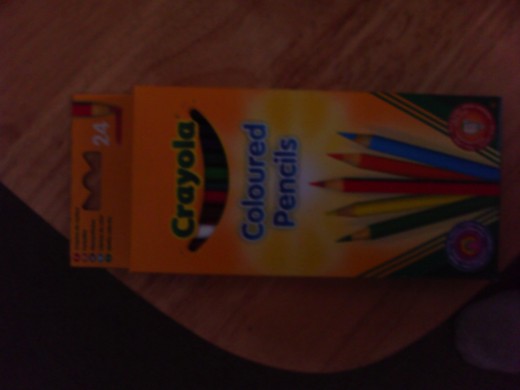 Crayola coloured pencils.