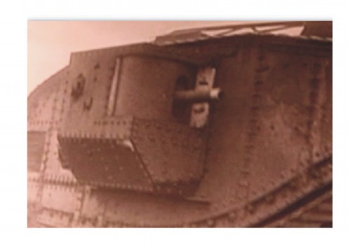 To counter the effectiveness of barbed wire and machine guns, the allies introduced tanks on the front. The soldiers often crossed 'no mans land' behind the tanks.