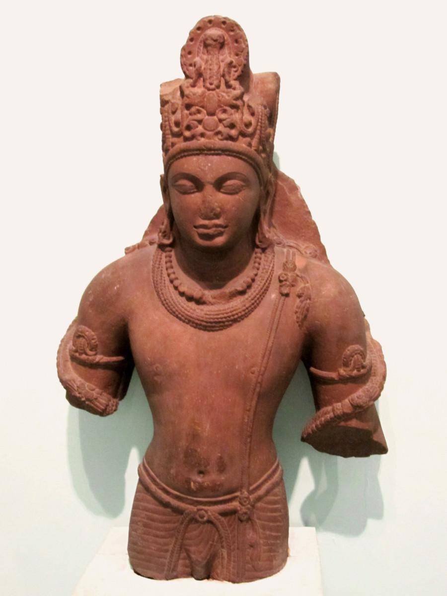 Surreal Standing Vishnu Sculpture, Mathura, 5th cent CE, Gupta Era