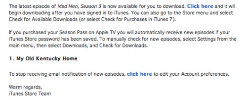 Screen shot of iTunes notification / E. A. Wright