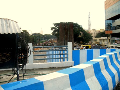 50:50 The under pass is completed but metro work has shut 50% under and 50% over the underpass.
